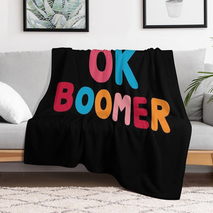 Ok Boomer Throw Blanket