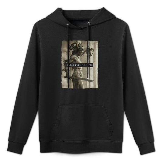 Girl Will Be Girls Medusa Feminisms Feminist Women Machine Washable Hoodie