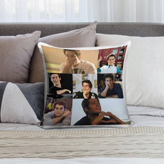 Dylan O'Brien Soft Hidden Zipper Throw Pillow