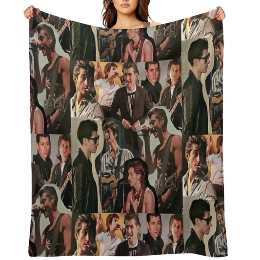 Alex Turner Arctic Monkeys Collage Throw Blanket