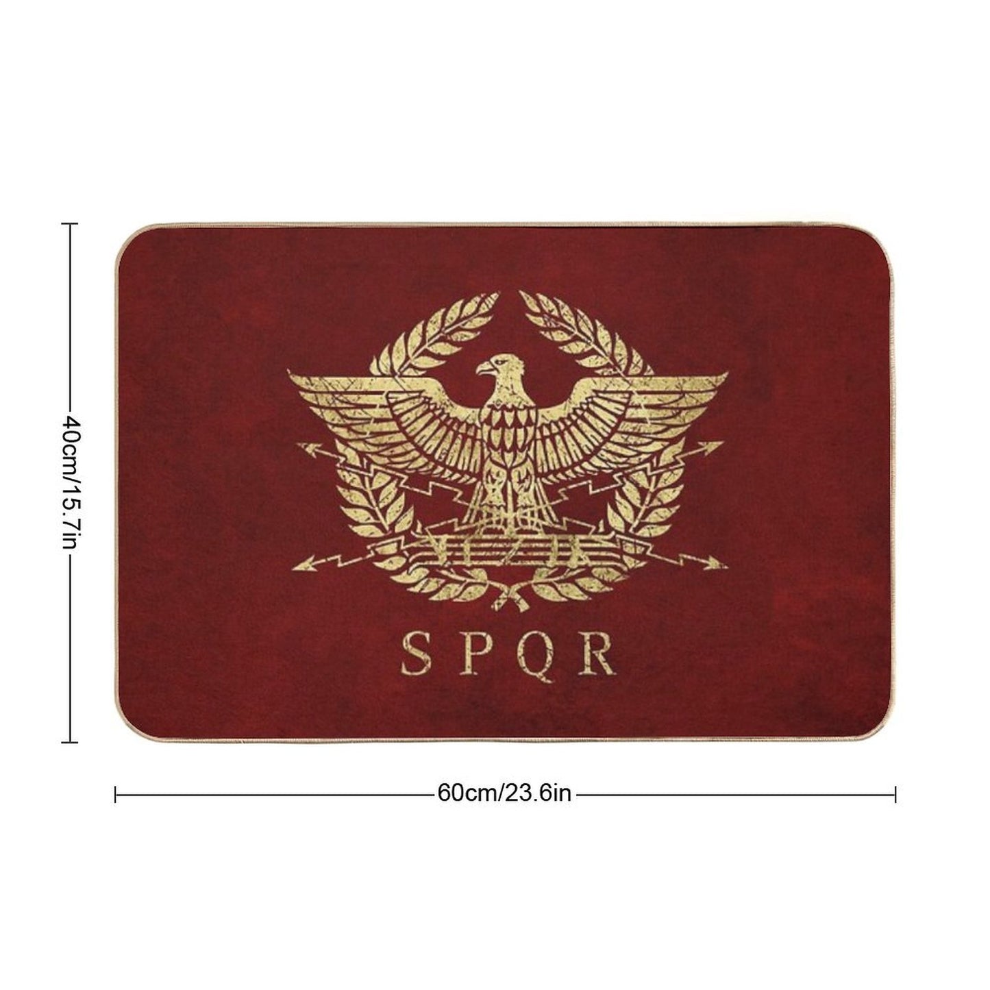 Roman Empire Emblem - Vintage Gold Bath Mat