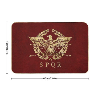 Roman Empire Emblem - Vintage Gold Bath Mat