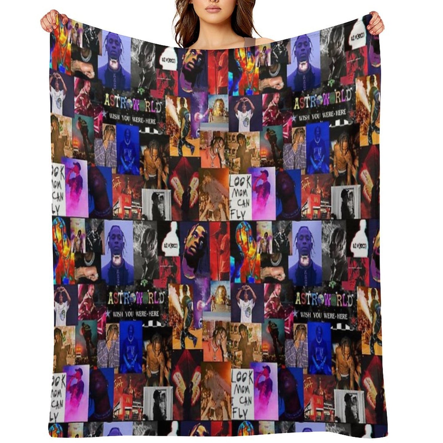 La Flame Collage Throw Blanket