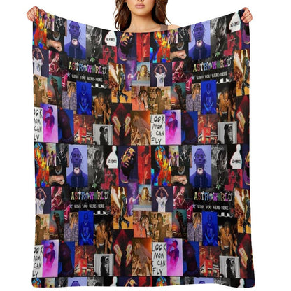 La Flame Collage Throw Blanket