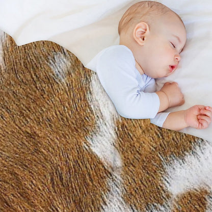 Cow Hide Brown & White Throw Blanket