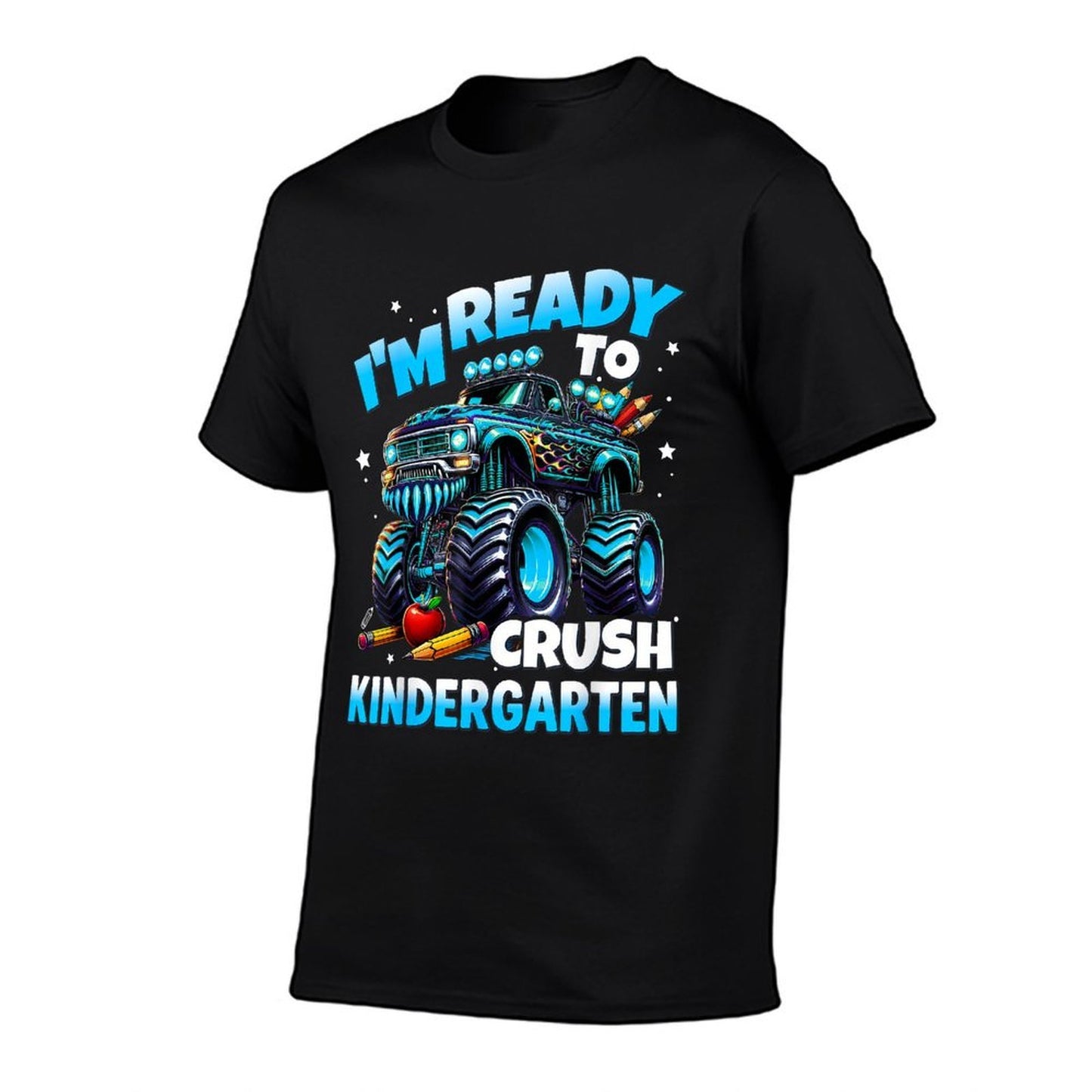 Im Ready To Crush Kindergarten First Day of Boys  Ribbed Collar T-Shirt