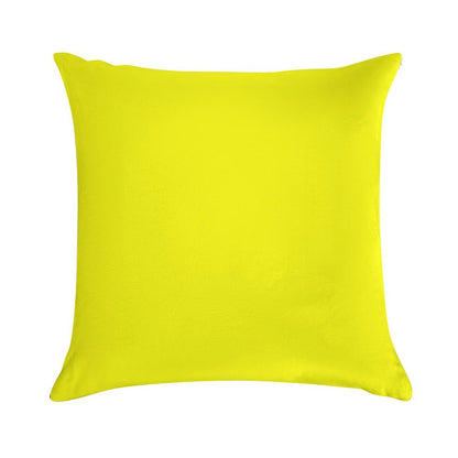 Neon  Fluorescent Yellow Neon Yellow Soft Decorative Cover Throw Pillow