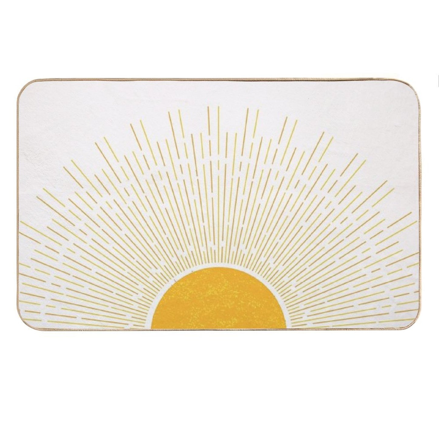 Sunrise Art, Retro Boho Sun Bath Mat