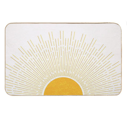 Sunrise Art, Retro Boho Sun Bath Mat