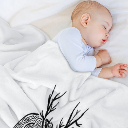 Elder Deer Throw Blanket