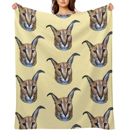 Big Floppa Throw Blanket