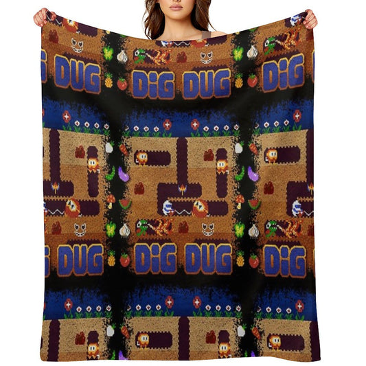 Dug Dig Throw Blanket