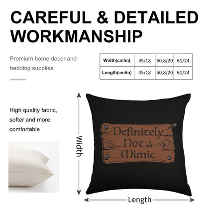 Definitely Not A Mimic Linen Throw Pillow Cover