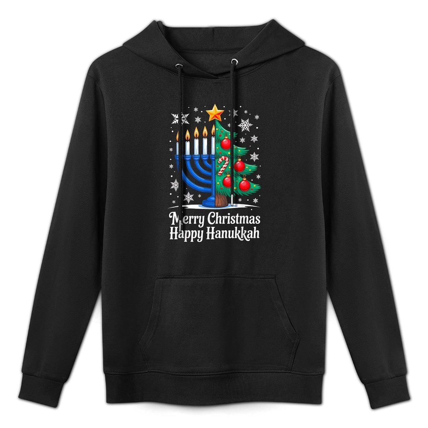 Merry Chrismukkah Happy Christmas Hanukkah Matching Family Pilling-Resistant Hoodie