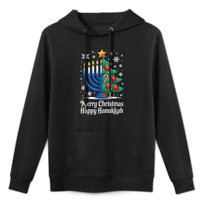 Merry Chrismukkah Happy Christmas Hanukkah Matching Family Pilling-Resistant Hoodie