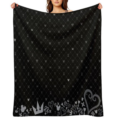 Kingdom Hearts Pattern2 Throw Blanket