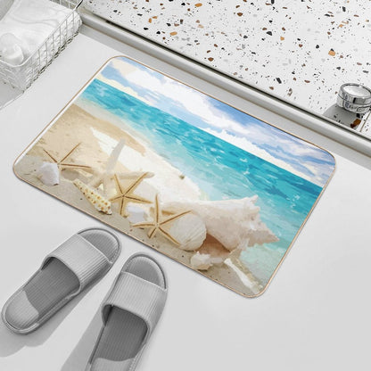 Seashells on The Beach Bath Mat