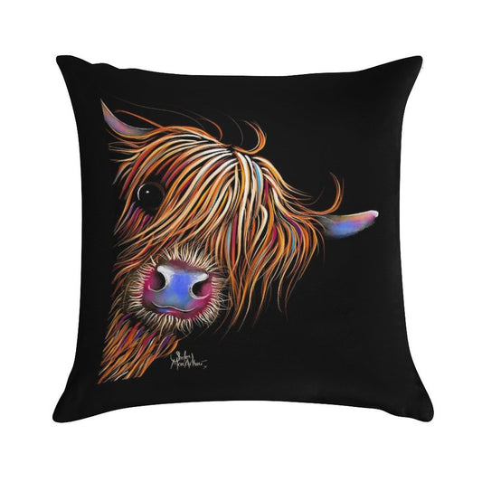 HiGHLaND CoW PRiNT SCoTTiSH ' SuGaR LuMP 2 ' BY SHiRLeY MacARTHuR Soft Multiple Sizes Throw Pillow