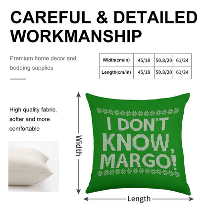 I Don't KNOW, MARGO! Linen Throw Pillow Cover