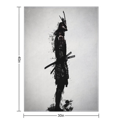 Armored Samurai Throw Blanket