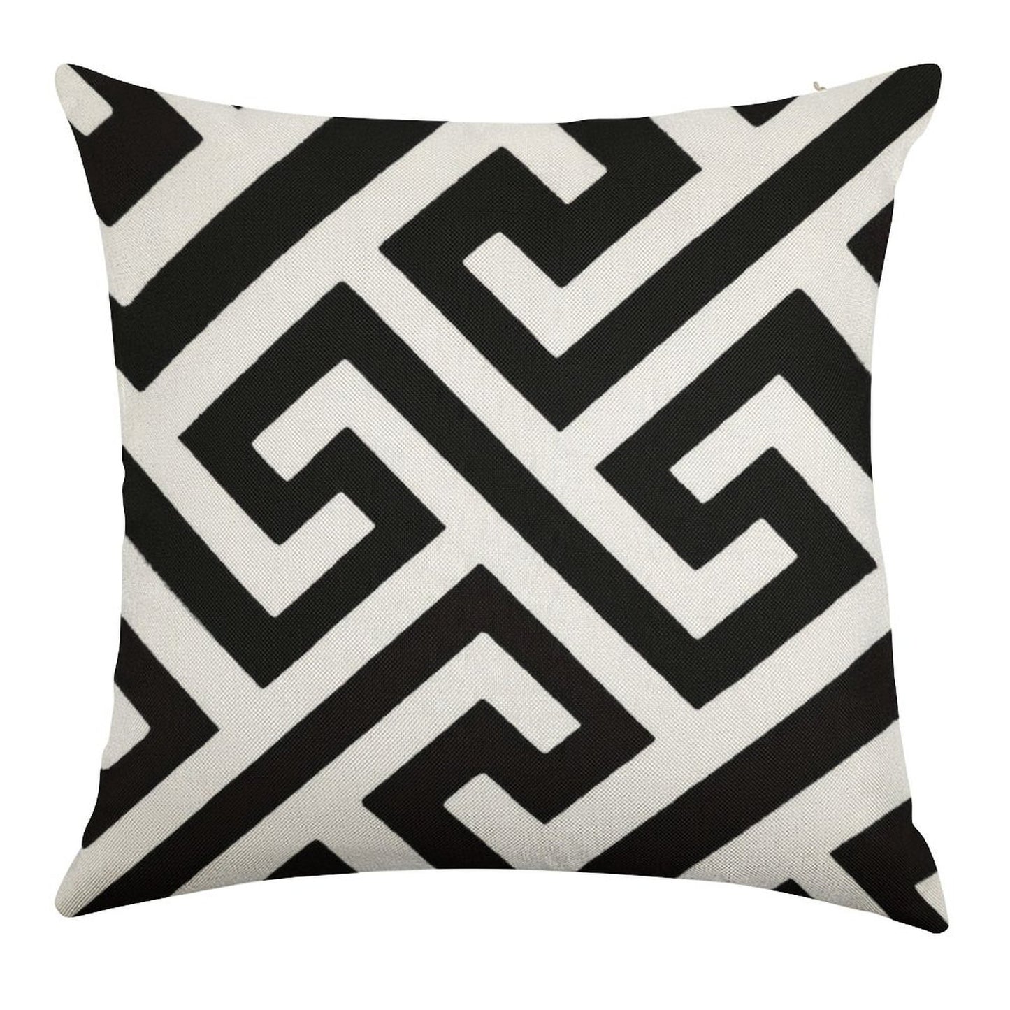 Throw Pillow  Cushion in Maze Print Design Linen Throw Pillow Cover