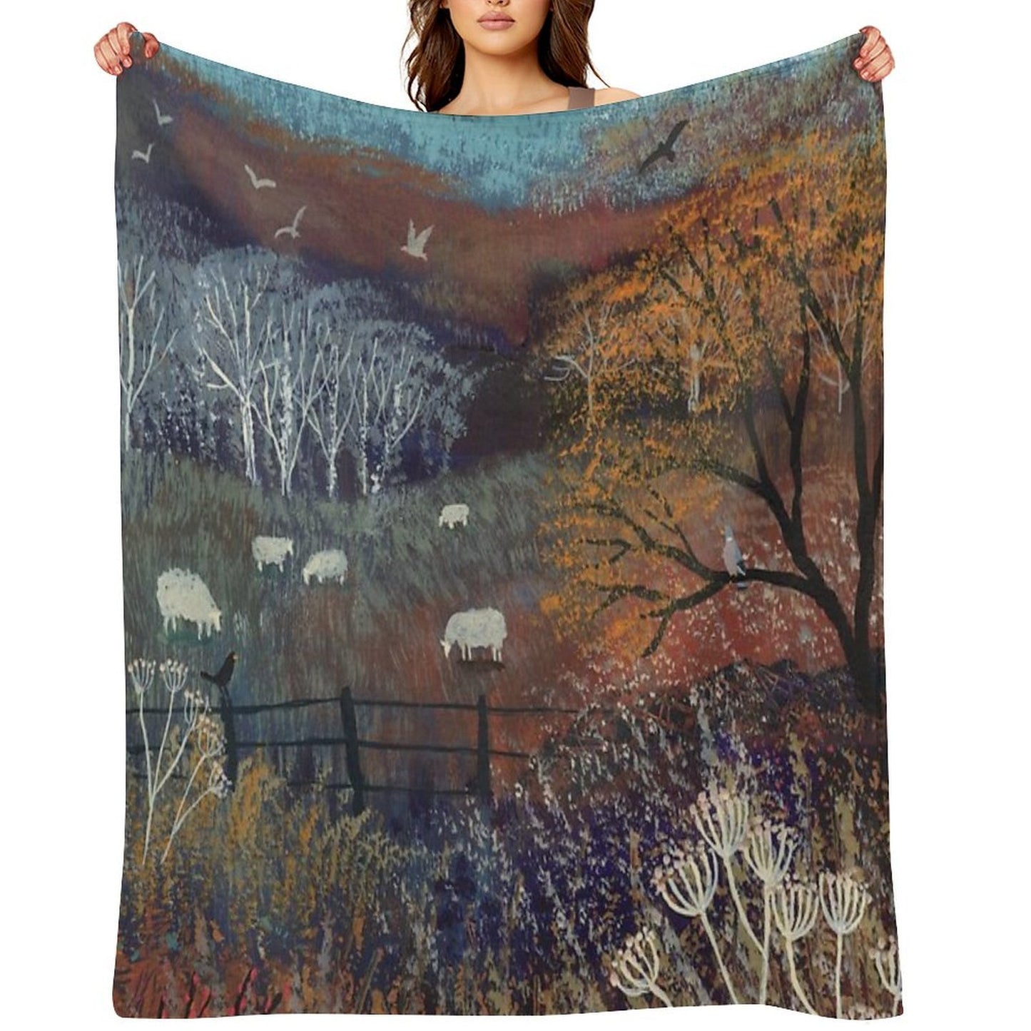 Colours of Autumn Throw Blanket