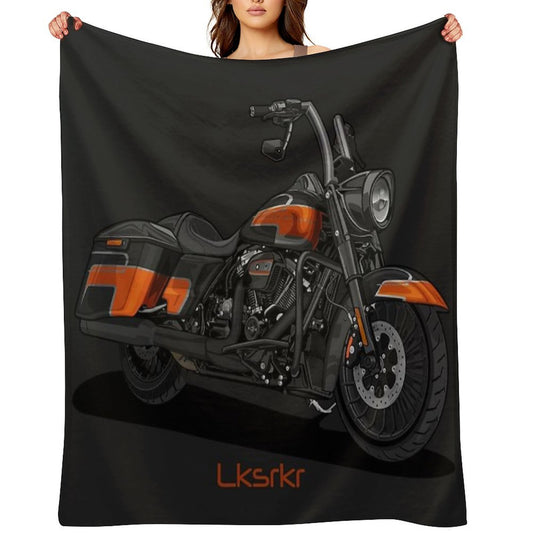 Harley Davidson Artwork Throw Blanket