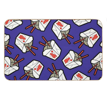 Take-Out Noodles Box Pattern Bath Mat