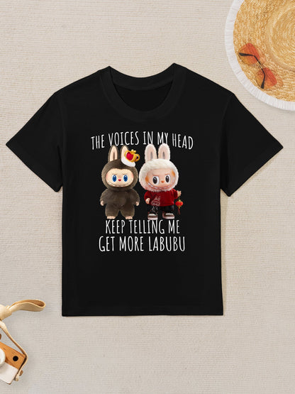 Womens The Little Voices in My Head Keep Telling Me Get More Labubu Kids T-Shirt