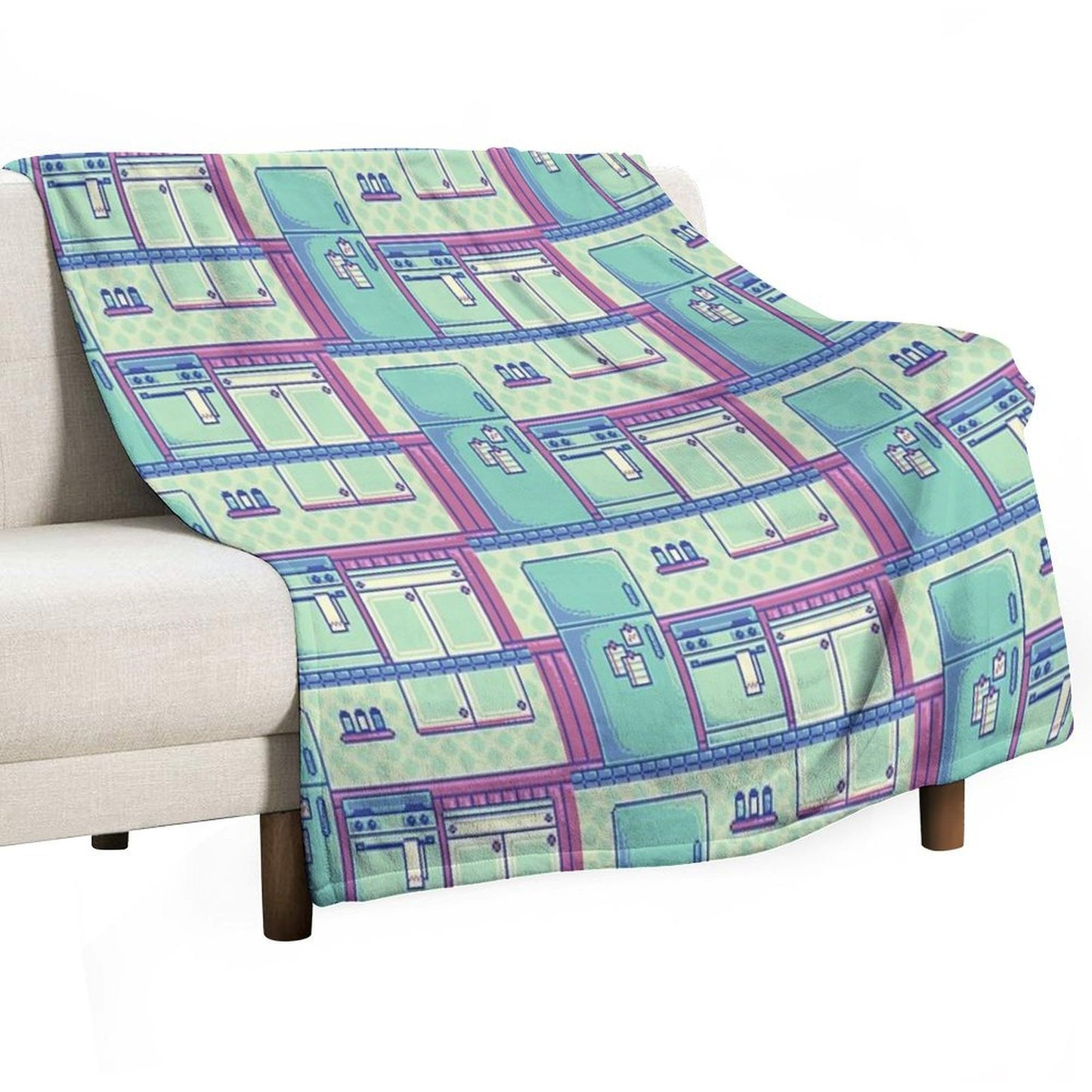Kitchen (Pixel) Throw Blanket