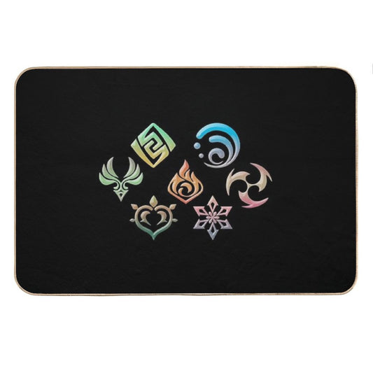 Genshin Impact Elements Bath Mat