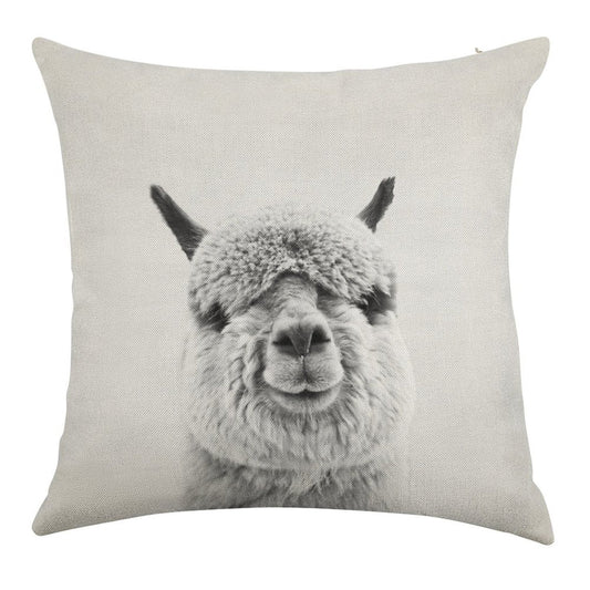 Alpaca Linen Throw Pillow Cover