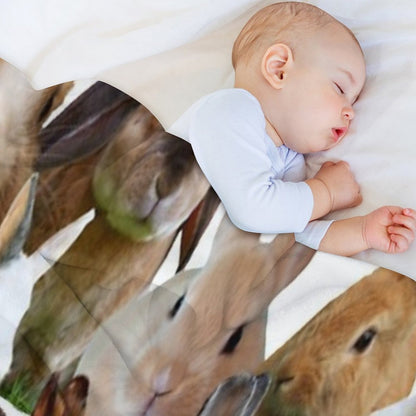 Cute Rabbitsbunnies Throw Blanket