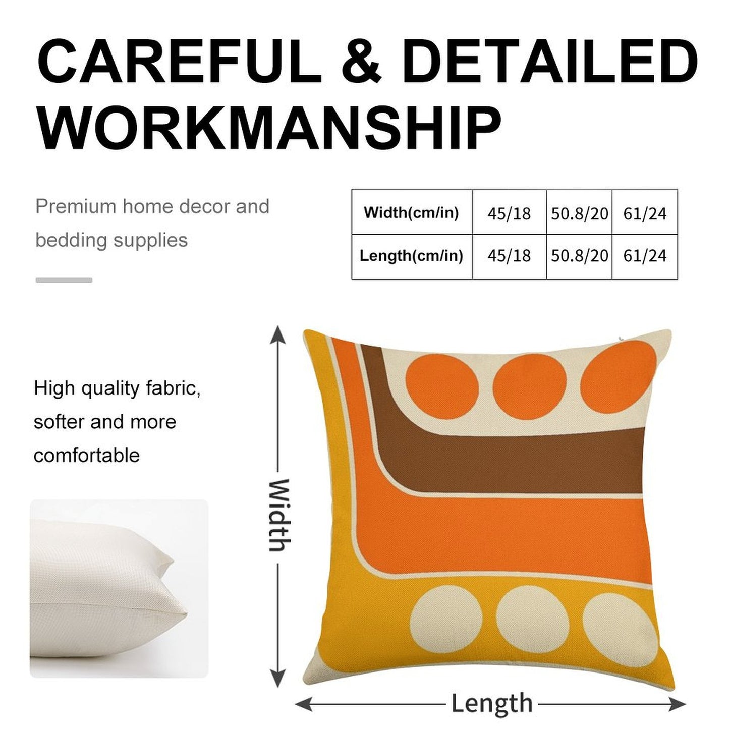 Retro Geometric Design 653 Linen Throw Pillow Cover