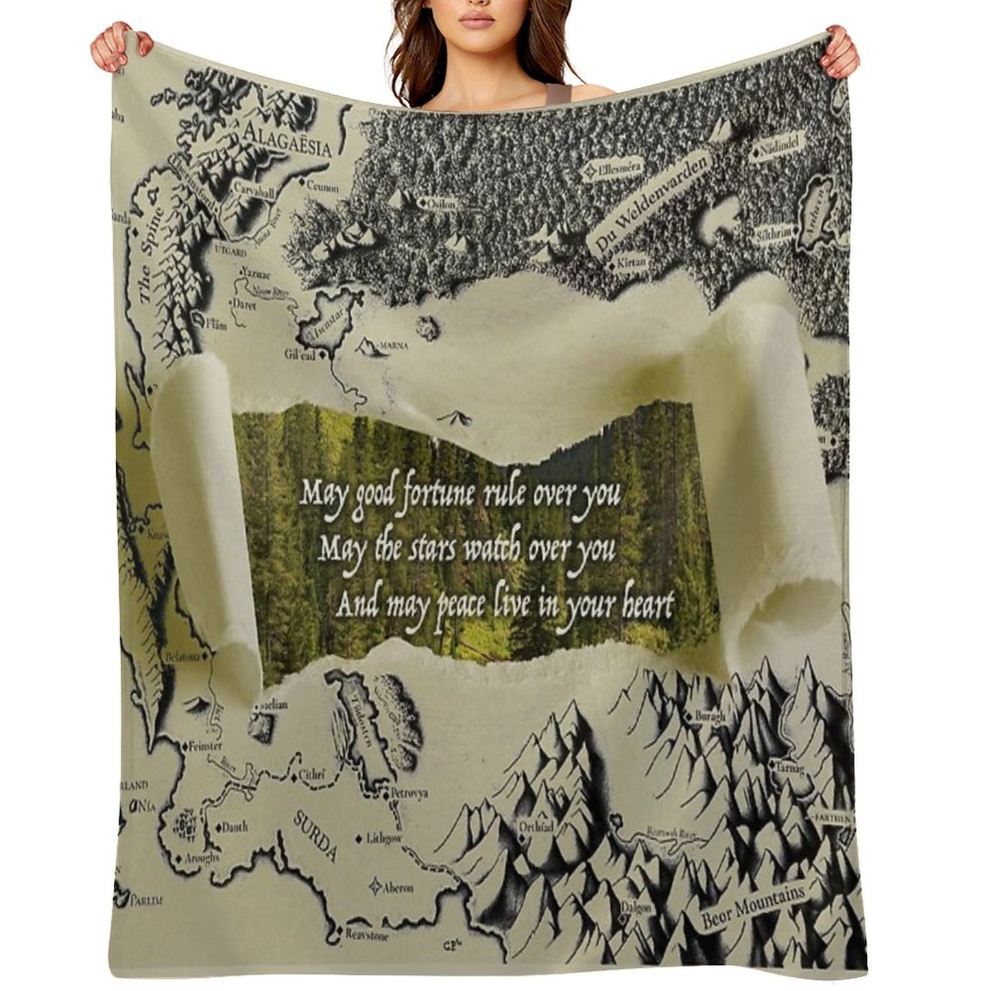 Eragon Elvish Greeting Throw Blanket