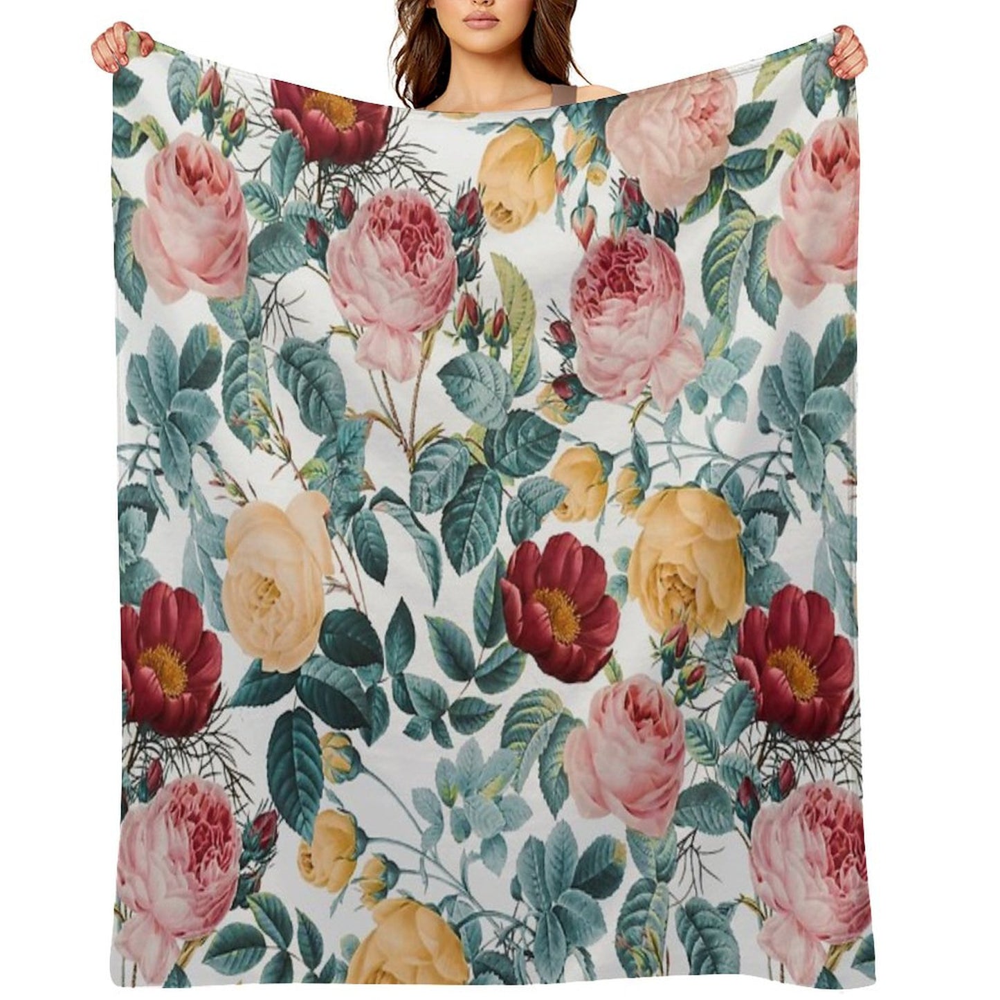 Vintage Garden VI Throw Blanket