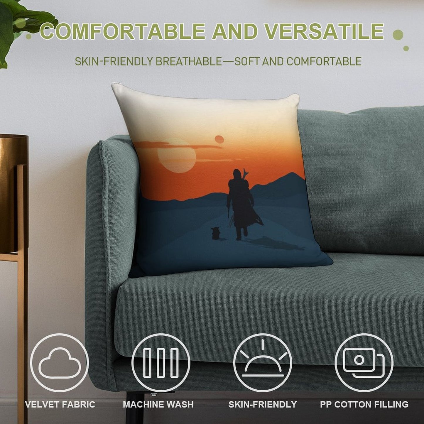 This Is The Way Soft Fade-Resistant Throw Pillow