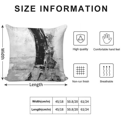 Gray Abstract Soft Gift Ready Throw Pillow