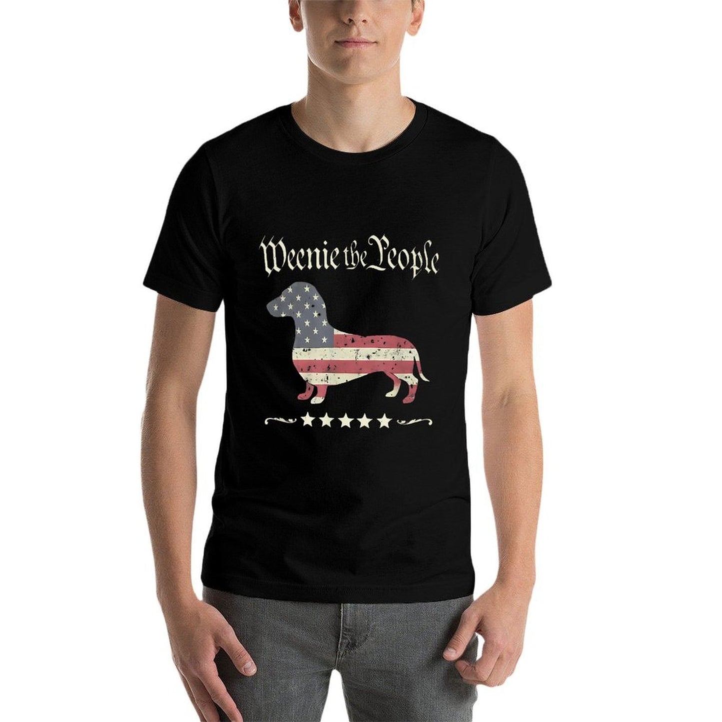 Weenie The People Dachshund 4th of July  Moisture-wicking T-Shirt