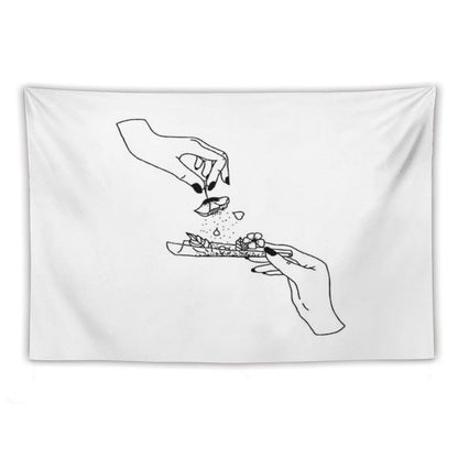 Weed Flower Tapestry