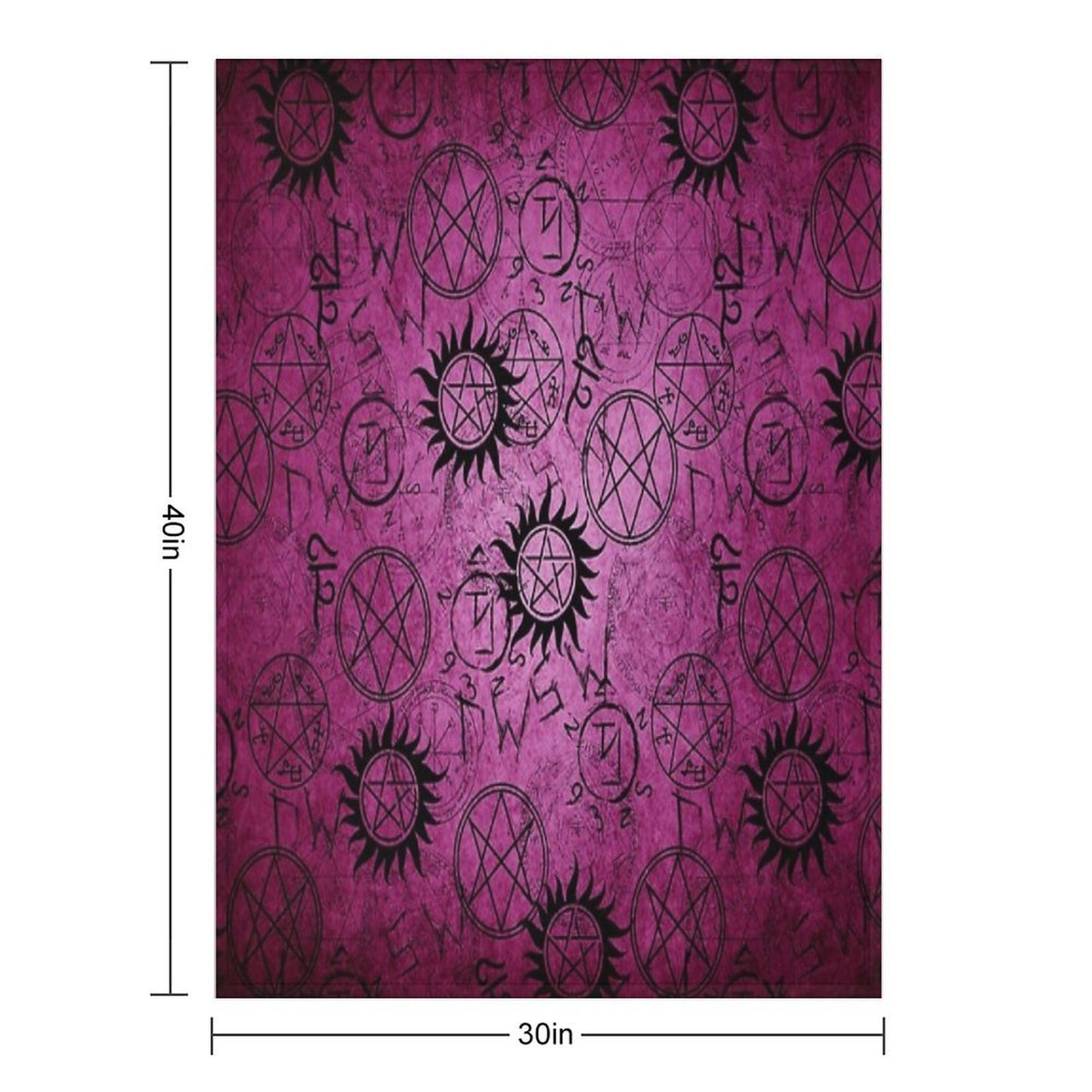 Supernatural Dark Pink Throw Blanket