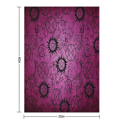 Supernatural Dark Pink Throw Blanket