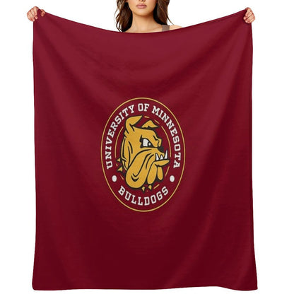 Bulldogs - Circle Design Throw Blanket