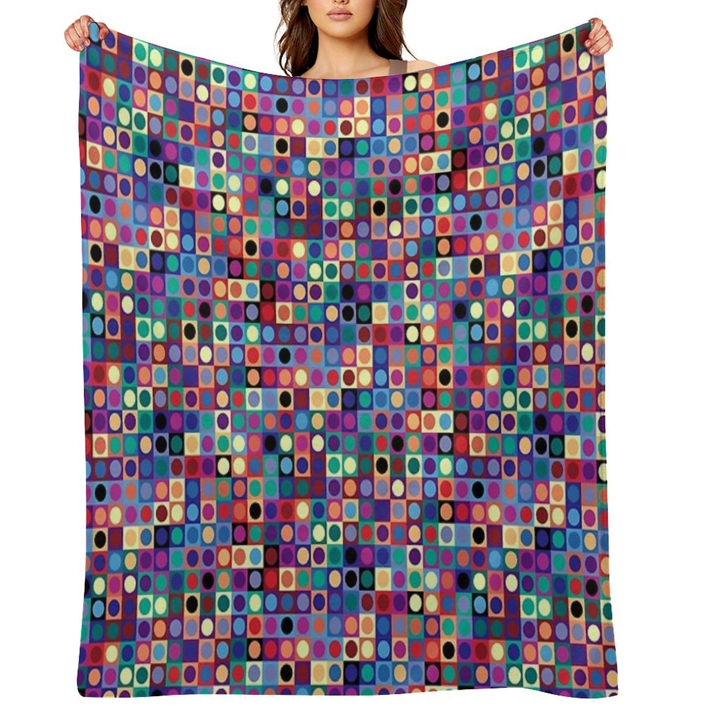 Vasarely Inspired Throw Blanket