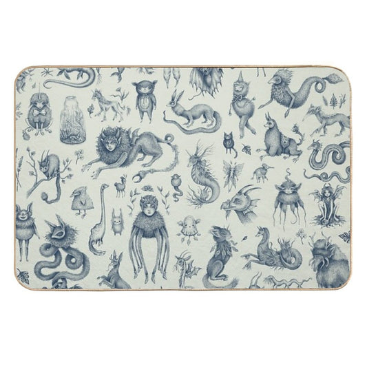 Beings And Creatures  Long-Lasting Bath Mat