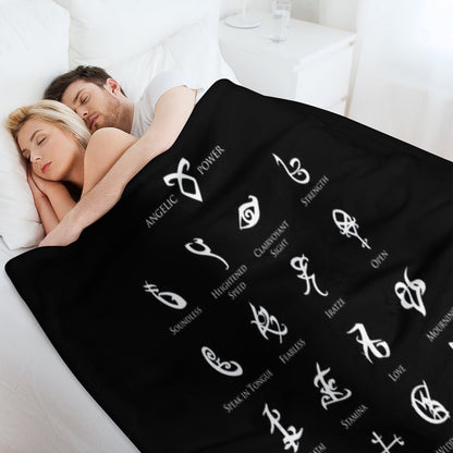 Runes Map Throw Blanket