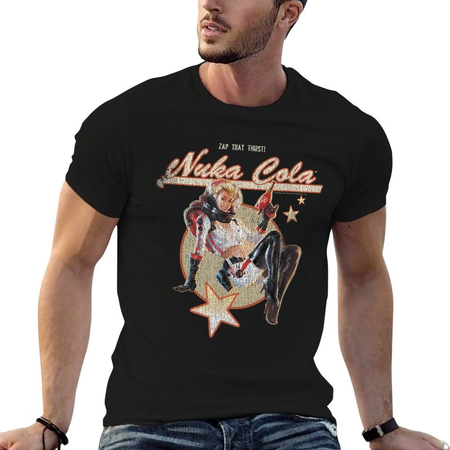 Fallout Video Game Retro Nuka Cola Ad  Graphic-printed T-Shirt