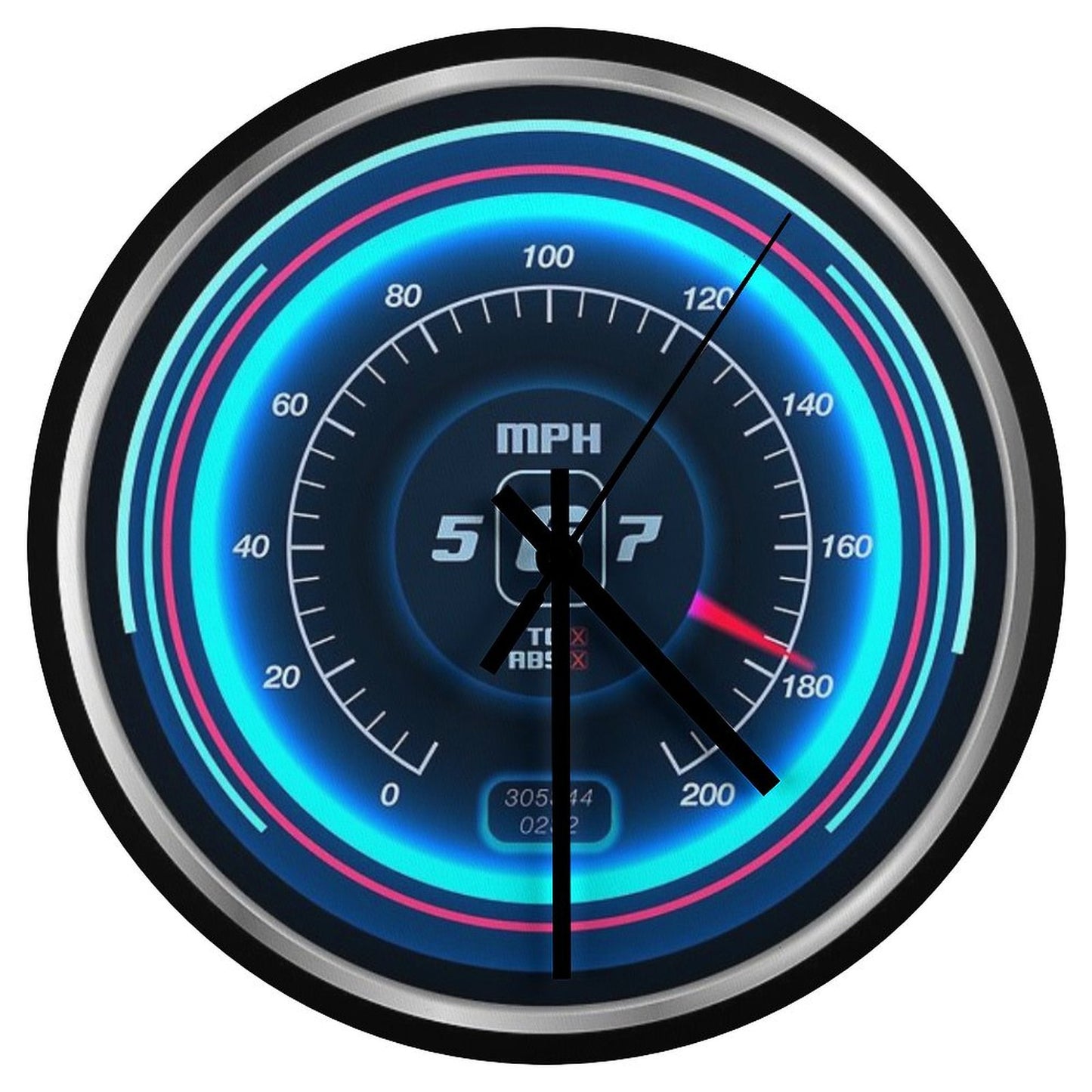 Neon Speedo Wall Clock