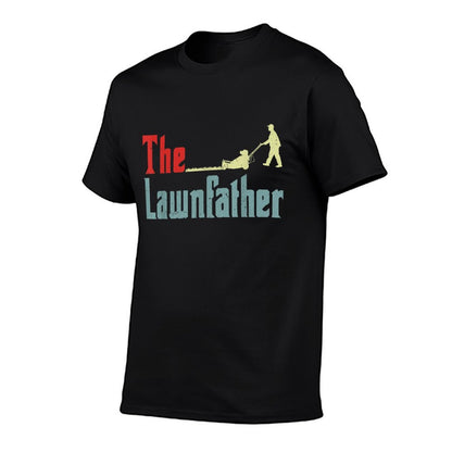 Lawnfather Lawn Mowing Men Father Day Funny Mower Garden Dad T-Shirt