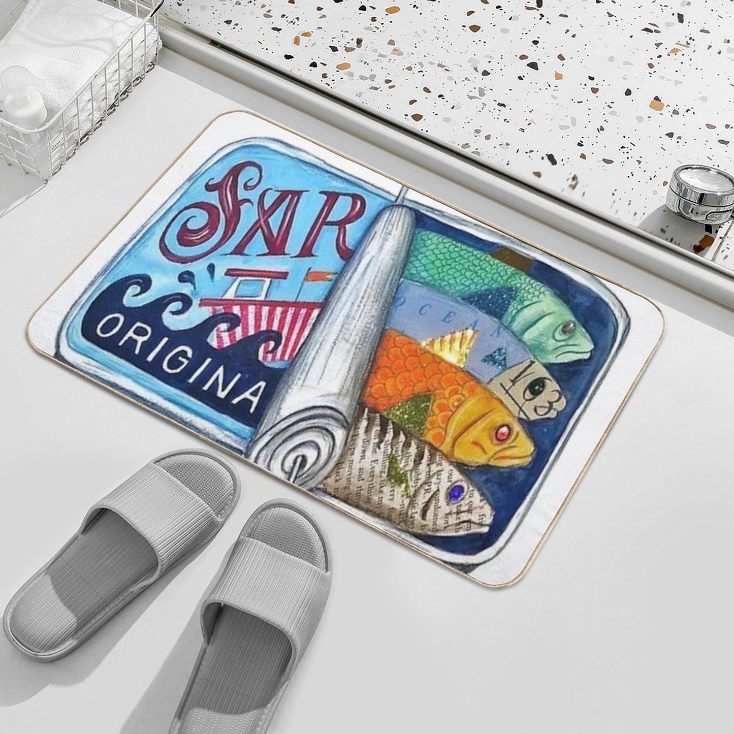 Like Canned Sardines Bath Mat